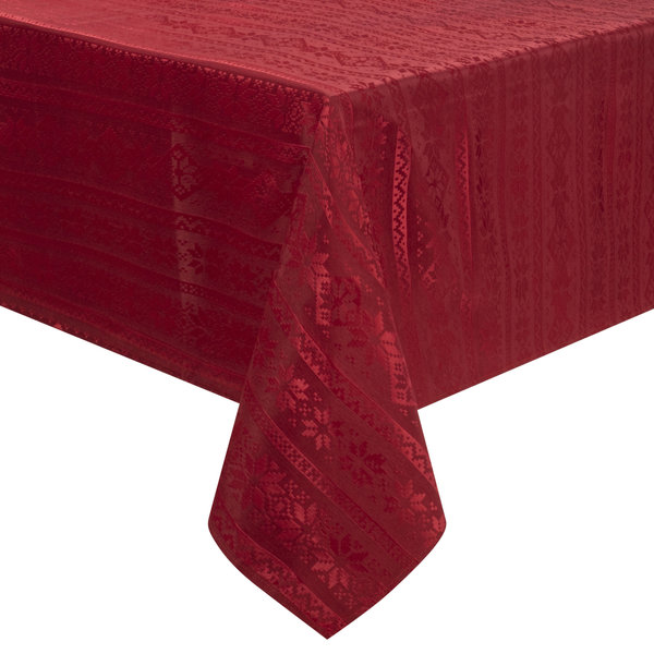 Red Jacquard Tablecloth 52x70"