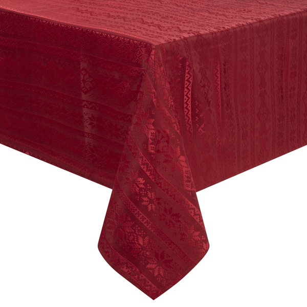 Nappe en Jacquard Rouge 60x84"