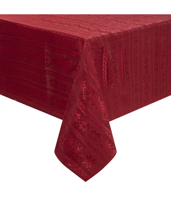 Red Jacquard Tablecloth 60x84"