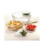 Duralex Duralex Square Stackable Bowl with White Lid 11cm