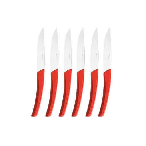 Degrenne Paris Quartz Red 6 Piece Steak Knives Set