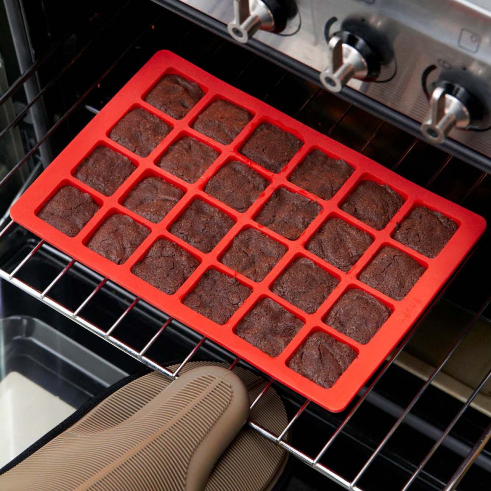 Lékué Silicone Brownie mold - 24 cavities - Ares Kitchen and Baking Supplies