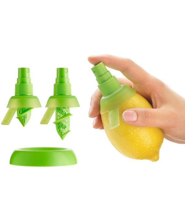 Lékué Citrus Lemon Fruit Mist Spray Green Set of 2