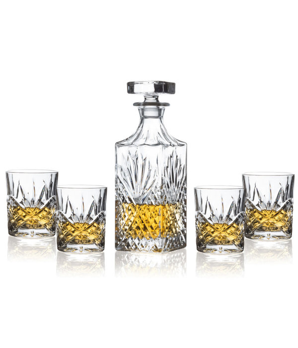 Brilliant Ensemble Carafe à Whisky et 4 Verres "Ashford", 310 ml de Brilliant