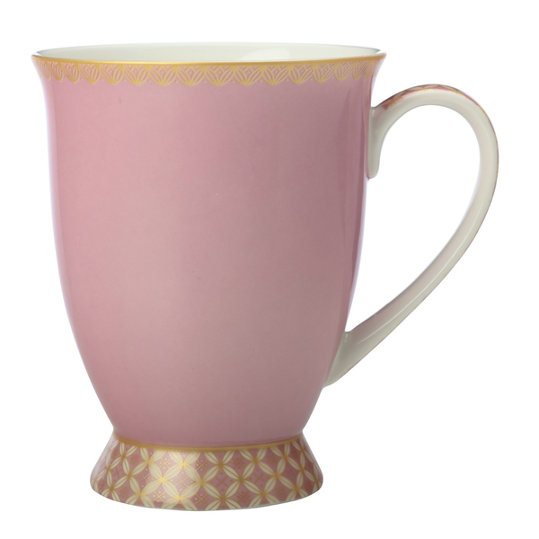 Maxwell & Williams Silk Road Footed Mug 300ml Pink