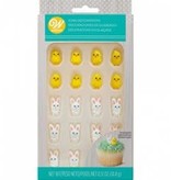 Wilton Wilton Mini Bunny & Chick Icing Decorations, pack of 24