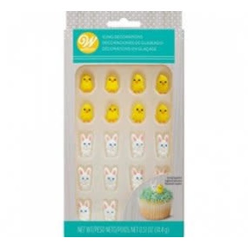 Wilton Wilton Mini Bunny & Chick Icing Decorations, pack of 24