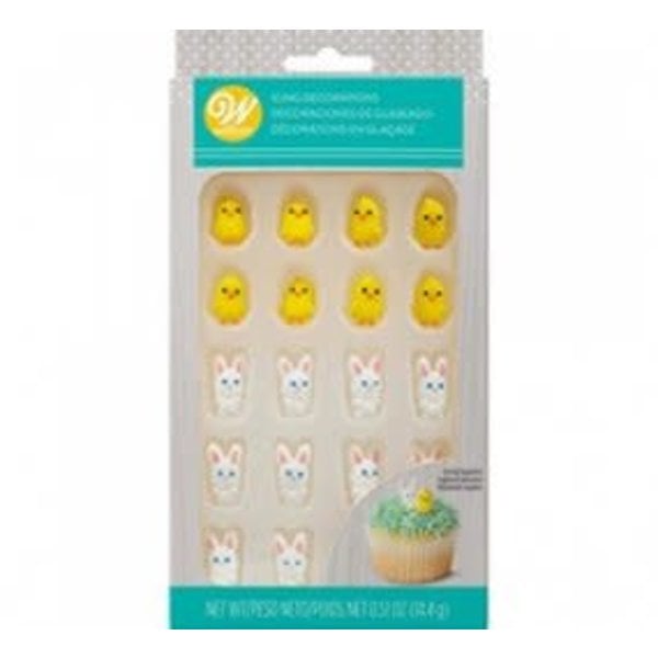 Wilton Mini Bunny & Chick Icing Decorations, pack of 24