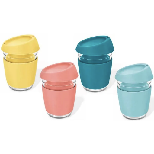 Tasse réutilisable en borosilicate/silicone 375ml