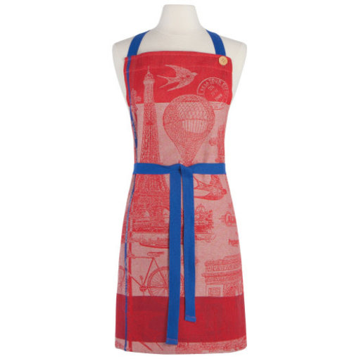 Now Designs Tablier jacquard "La tour Eiffel" rouge de Now Designs