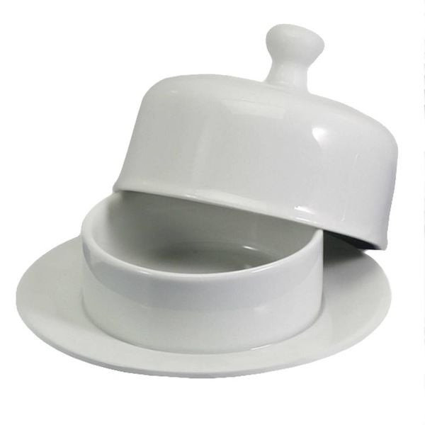 ROUND BUTTER DISH & COV.,6''