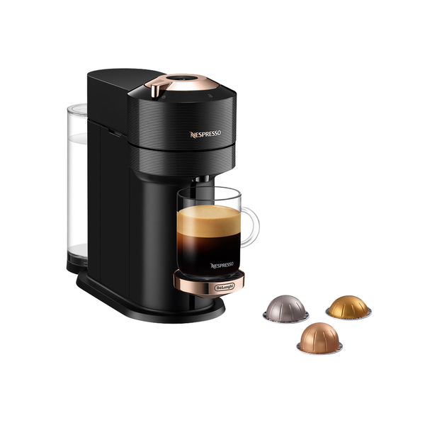 Machine à café et espresso Nespresso Vertuo Next Premium noir/rose par De'Longhi