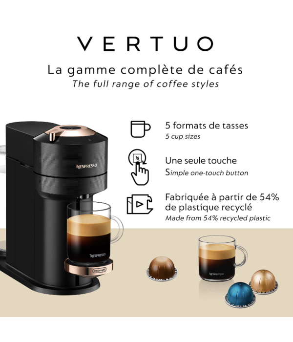 Laissez-vous tenter par plus de 30 cafés de la gamme de cafés Nespresso  Vertuo 
