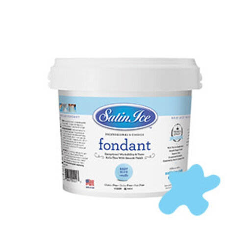 Satin Ice Fondant à la vanille bleu pâle, 2 lbs de de Satin Ice