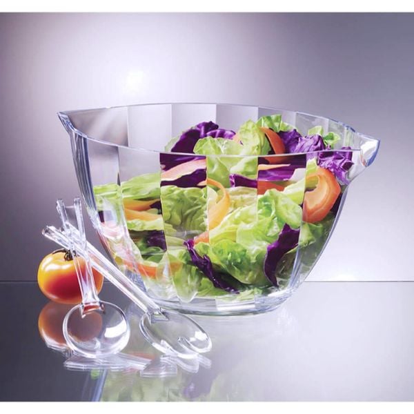 Prodyne Illusions Acrylic Punch And Salad Bowl Combo Set