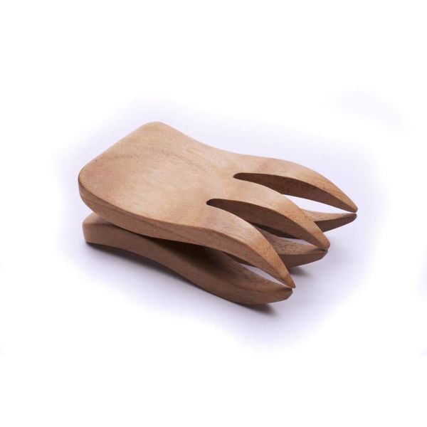 Ironwood Acacia Wood Bear Claw Salad Servers