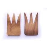 Ironwood Acacia Wood Bear Claw Salad Servers