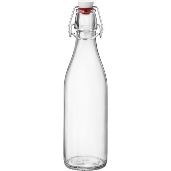 Bouteille transparente Giara avec bouchon de Bormioli