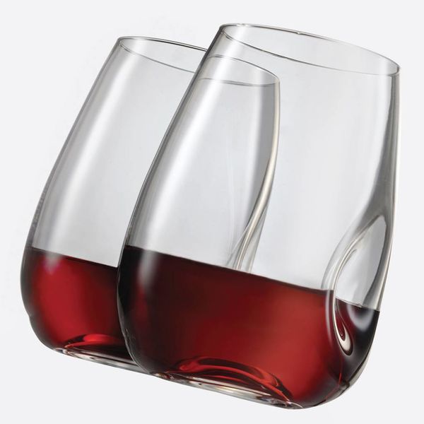 TRUDEAU SET OF 4 GEM STEMLESS WINE GLASSES - 16 OZ