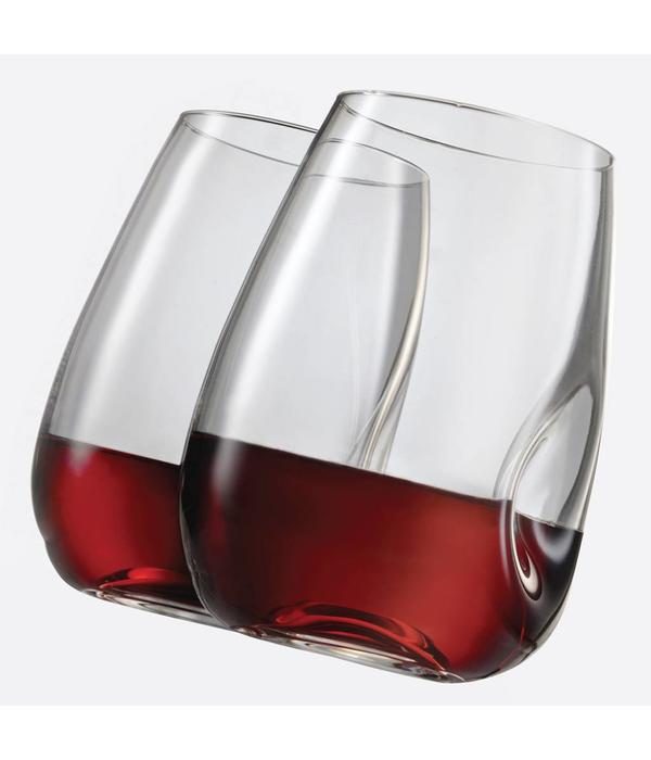 Bohemia TRUDEAU SET OF 4 GEM STEMLESS WINE GLASSES - 16 OZ