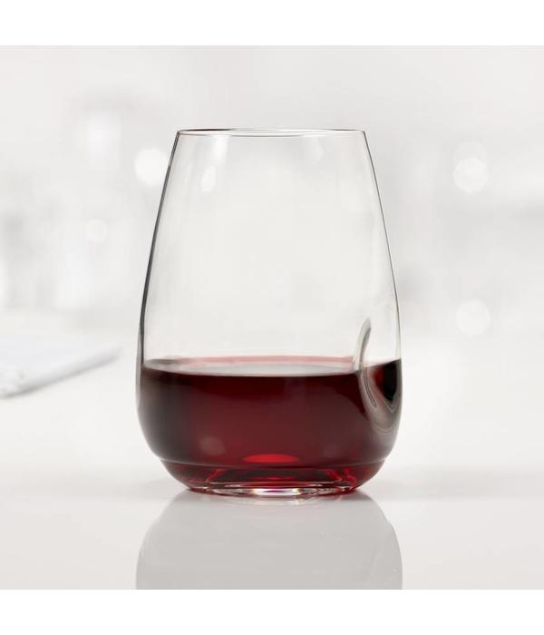 Stemless Wine Glasses Set of 4-13.5Oz，Hand Blown Crystal Red White Wine  Glasses