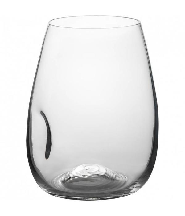 Stemless Wine Glasses Set of 4-13.5Oz，Hand Blown Crystal Red White Wine  Glasses