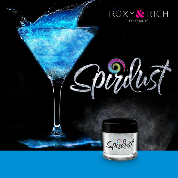 Poudres brillantes comestibles "Spirdust" Bleu de Roxy & Rich