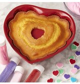Wilton Wilton Red Heart-Shaped Non-Stick Fluted Tube Pan, 8-Inch