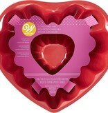 Wilton Wilton Red Heart-Shaped Non-Stick Fluted Tube Pan, 8-Inch