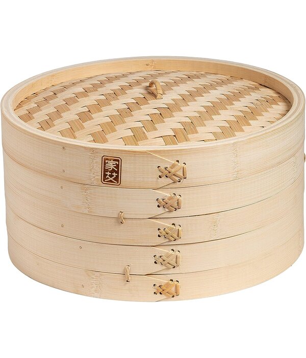 Joyce Chen 2-Tier Bamboo Steamer Baskets, 12"