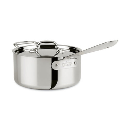 All-Clad All-Clad Stainless Steel Tri-Ply Bonded Sauce Pan with Lid, 3-Quart