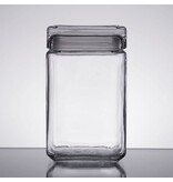 Anchor Hocking Anchor Hocking Stackable Square Jar w/ Glass Cover 1.5 qt.