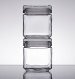 Anchor Hocking Anchor Hocking 1 Quart Stackable Square Clear Glass Storage Jar