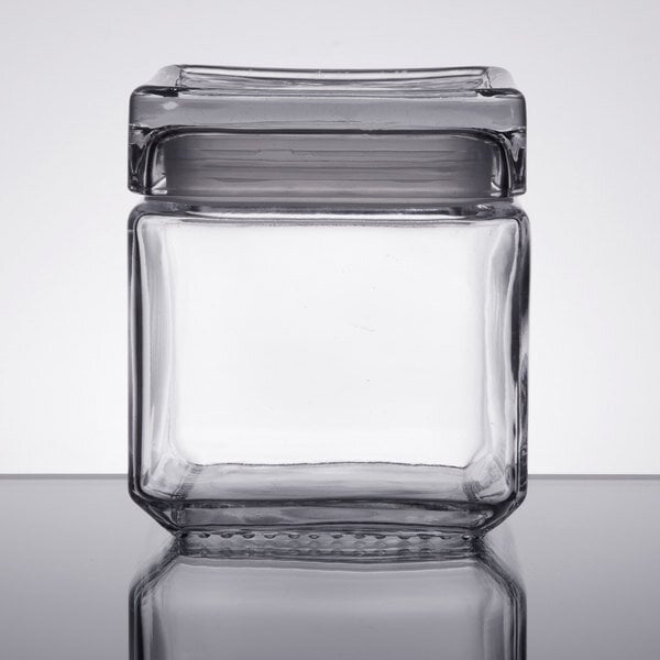 Anchor Hocking Glass Cracker Jar with Metal Lid, Clear - 1 qt