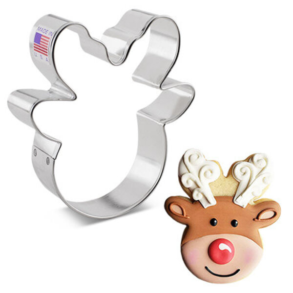 Ann Clark Reindeer Head Cookie Cutter 3 3/4"