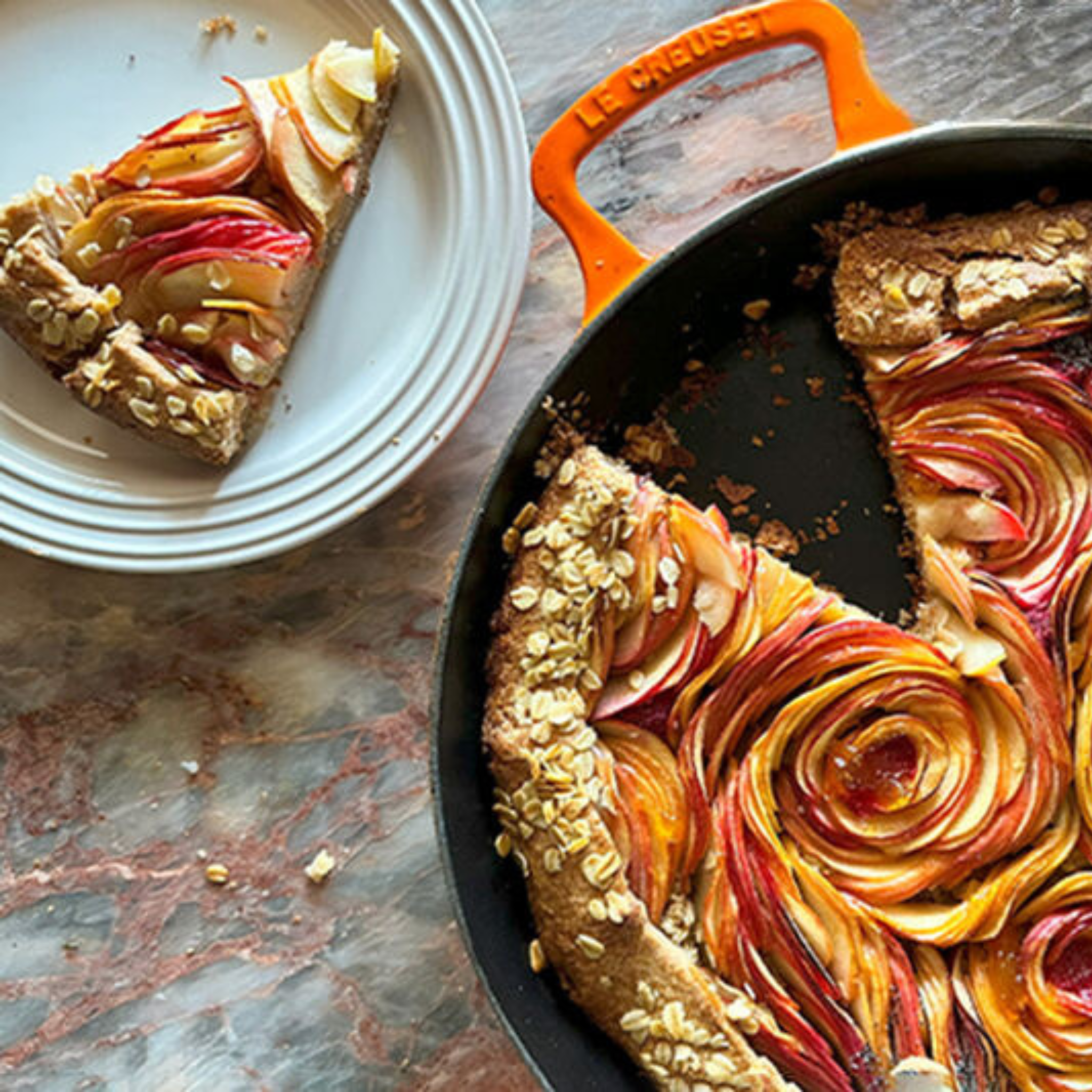 Le Creuset's Rye Apple Swirl Tart