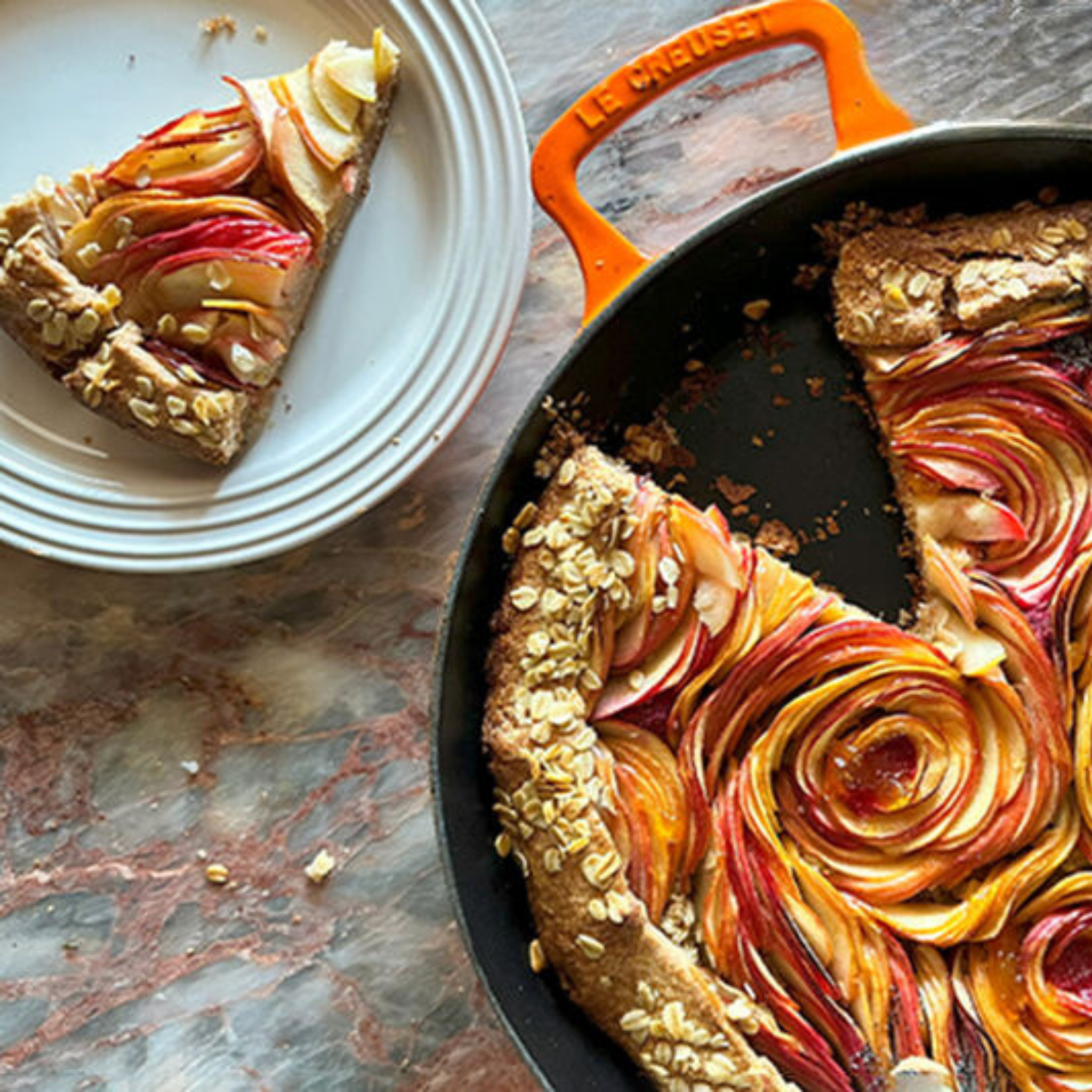 Tarte aux pommes et au seigle de Le Creuset