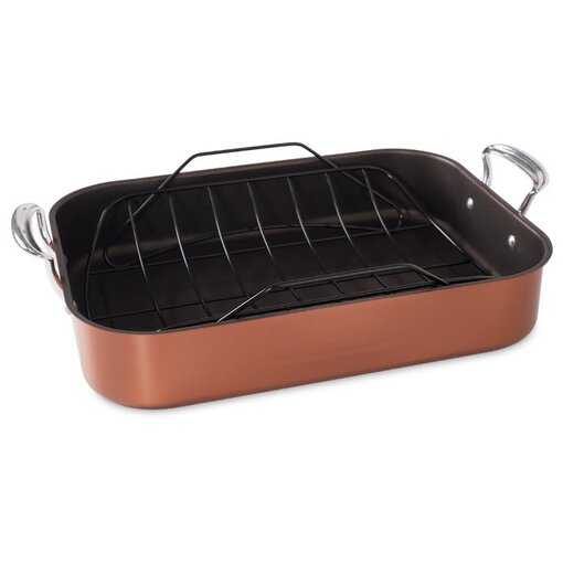 Nordic Ware Grand Rôtisseur en Cuivre avec Grille Extra Large de Nordic Ware