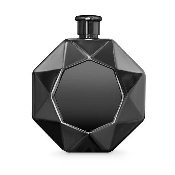 Final Touch 'Luxe' Diamond Black Chrome Flask