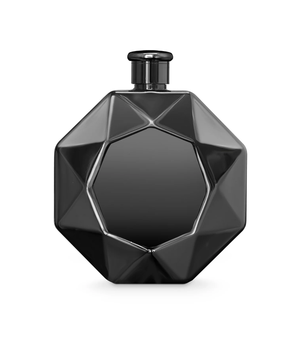 Final Touch Final Touch 'Luxe' Diamond Black Chrome Flask