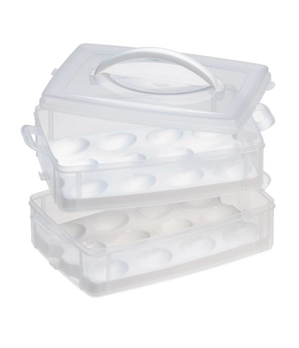 Snapware Snap'N Stack 2-layer Food Storage with Egg Holder Trays