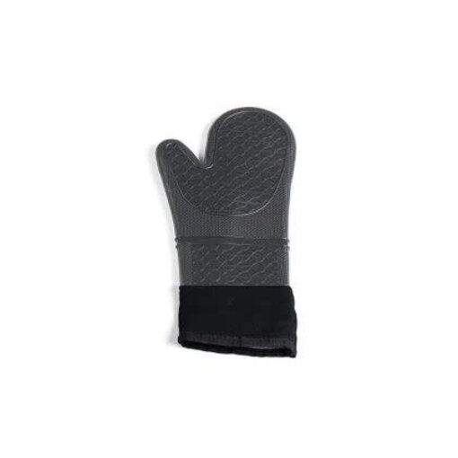 Cool Touch Silicone and cotton oven mitt 15" - Grey