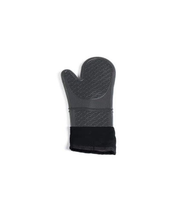 Cool Touch Silicone and cotton oven mitt 15" - Grey
