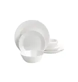 Gibson 12-Piece Ultra Courtyard Opal Glass Dinnerware