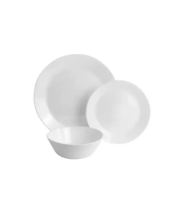 Gibson 12-Piece Ultra Courtyard Opal Glass Dinnerware
