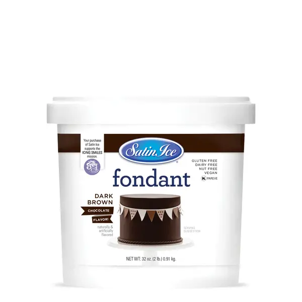 Fondant au Chocolat Brun Foncé - 2 lb de Satin Ice