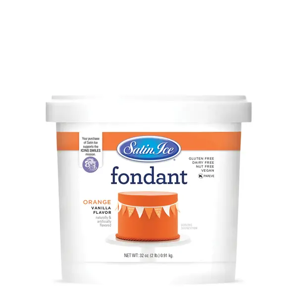 Fondant à la vanille orange, 2 lbs de de Satin Ice