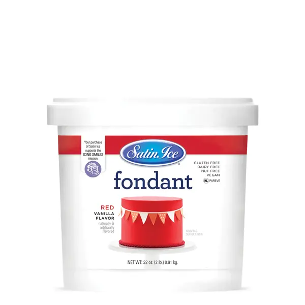 Fondant à la vanille rouge, 2 lbs de de Satin Ice
