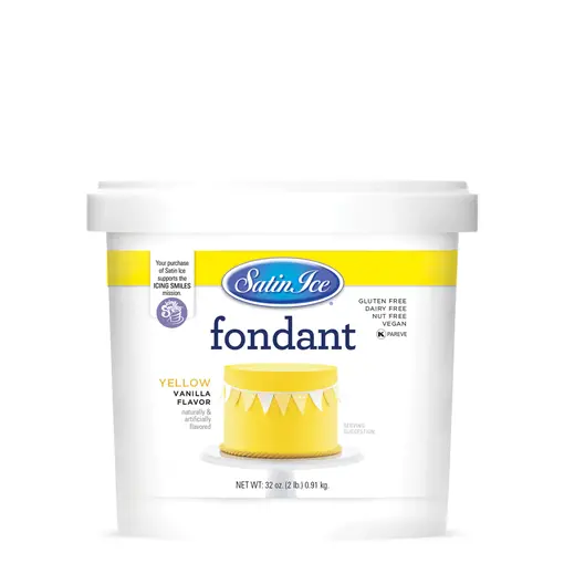 Satin Ice Fondant à la vanille jaune, 2 lbs de de Satin Ice