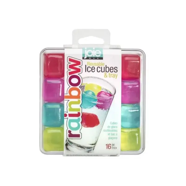 Joie Kitchen Reusable Ice Cubes and Tray Rainbow